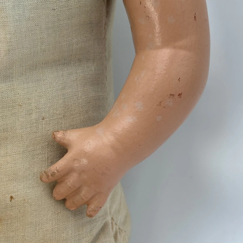 Vintage 1930s Mama Doll Composition Cloth Body Sleep Eyes Antique 20
